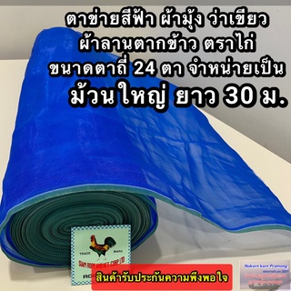 ภาพหน้าปกสินค้าตาข่ายสีฟ้า มุ้งไนล่อนสีฟ้า ว่าเขียว ตาข่ายกันยุ่ง ผ้าลานตากข้าว ตาข่ายอเนกประสงค์ ขนาดตา 24 ตา ตราไก่ (จำหน่ายเป็นม้วน) ที่เกี่ยวข้อง