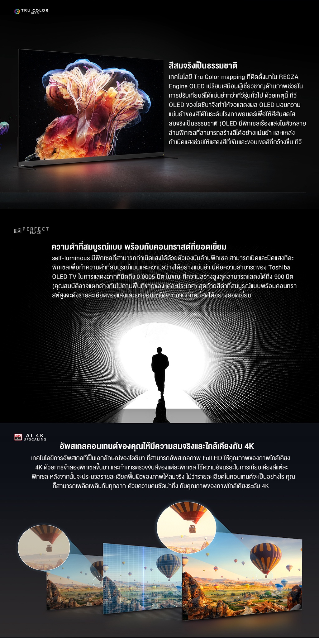 Toshiba TV รุ่น 55X9900LP ทีวี ขนาด 55 นิ้ว OLED 4K Ultra HD HDR10+ 120Hz Smart TV
