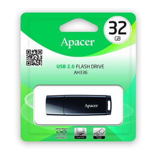 สินค้า Apacer AH336 USB2.0 แฟลชไดร์ฟ 32GB สีดำ (Apacer AP32GAH336B-1)