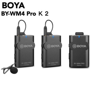 สินค้า BOYA BY-WM4 PRO K2 Dual Wireless Microphone ไมโครโฟนไร้สายสำหรับกล้อง มือถือ แบบไมค์คู่ ไมค์ไลฟ์สด