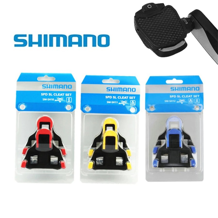 Tacchetti Shimano SPD-SL SM-SH10/SH11/SH12 - Galleggiamento 0°/2°/6° - Per Pedali Da Bici Da Corsa