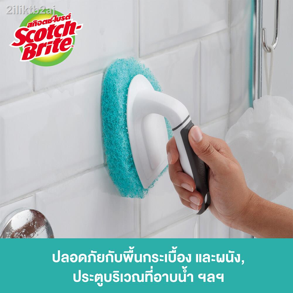 scotch-brite-non-scratch-tub-amp-tile-scrubber-สก๊อตช์-ไบรต์-แปรงขัดกระเบื้องและอ่างอาบน้ำ-รุ่นแอนตี้แบคทีเรีย