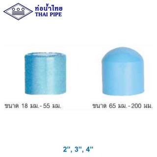 ฝาครอบ พีวีซี (TS Cap) ท่อน้ำไทย 2" - 4" รุ่นหนา สีฟ้า