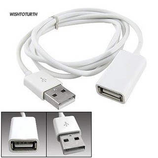 ภาพขนาดย่อของสินค้าอะแดปเตอร์ WT WT White PVC Metal USB 2.0 Male to Female 1 ม. 3 ฟุต