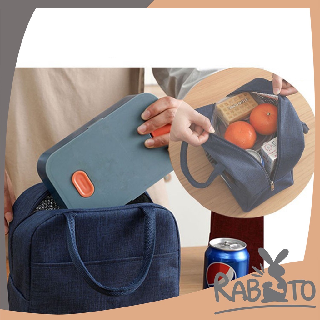ภาพหน้าปกสินค้าRABITO กระเป๋าเก็บอุณหภูมิ กระเป๋าใส่กล่องข้าว กระเป๋าจัดระเบียบ กระเป๋า เก็บความร้อนความเย็น กันน้ำ V27