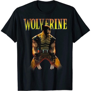 █♬♫♪♩ เอ็กซ์-เม็น เสื้อยืดแขนสั้น Marvel X-Men Wolverine Side Profile Logo T-Shirt X-Men Sports T-shirt เสื้อยืด แขนสั้น