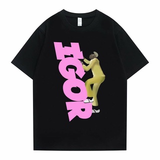 [S-5XL] เสื้อยืดแขนสั้น ผ้าฝ้าย ทรงหลวม พิมพ์ลาย Rapper Golf Wang Igor Tyler The Creator Music สีดํา สไตล์ฮิปฮอป แฟชั่นส