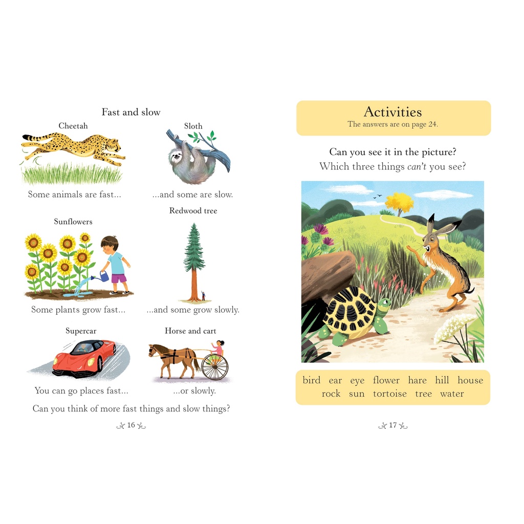 dktoday-หนังสือ-usborne-readers-starter-the-hare-and-the-tortoise-free-online-audio-british-english-and-american-english