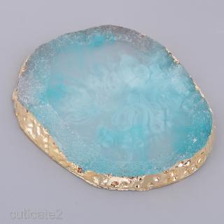 Imitation Agate Round Color Mixing Plate Jewelry Display Pad Coaster Cup Mat