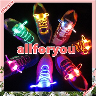 ภาพขนาดย่อของสินค้าสินค้าพร้อมส่ง เชือกรองเท้า led สายเชือกรองเท้าติดไฟ LED สีฟ้าพร้อมตัวแบตเตอรี่ แบบUnisex โค้ด เชือกรองเท้ามีไฟ LED พร้อมแบตเตอรี่