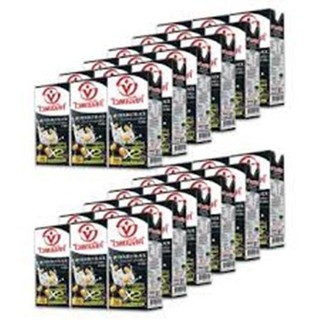 Vitamilk Double Black UHT Soymilk Black Sesame and Black Rice 300 ml. 36 boxes.