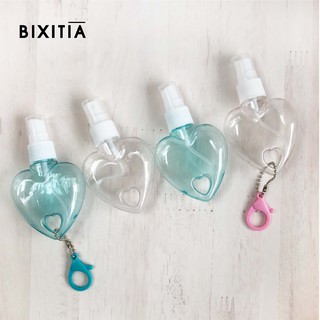 BIXITIA  ขวดสเปรย์หัวใจ (แบบมีโซ่คล้อง)  50 ml ขวดเปล่า