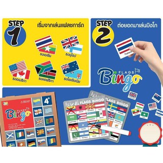 เกมบิงโกธงชาติทั่วโลก 156 ประเทศ Flag Bingo 2WINBOOKTOYS