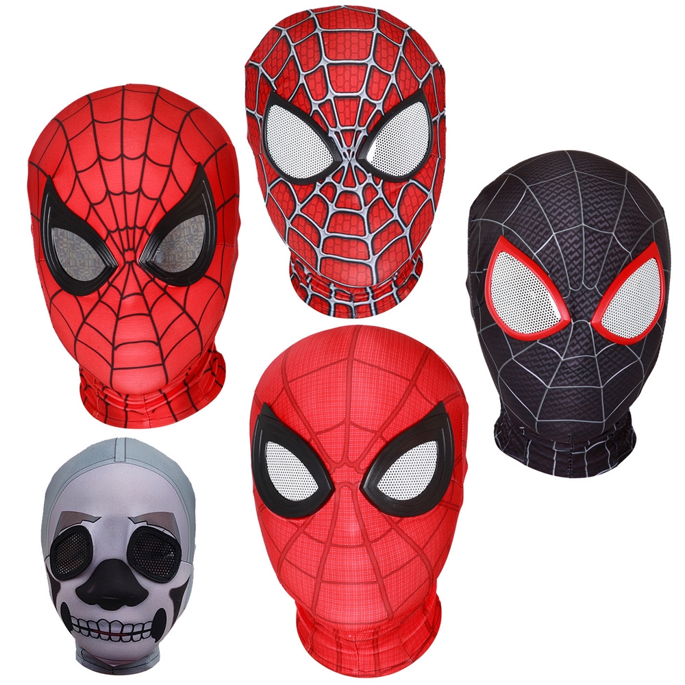 คุณภาพสูง-หน้ากากคอสเพลย์-spider-man-3d-แต่งซิป-สําหรับเด็ก-และผู้ใหญ่