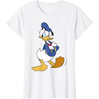 เสื้อยืดผ้าฝ้ายพรีเมี่ยม เสื้อยืด พิมพ์ลาย Disney Mickey And Friends Donald Duck แบบดั้งเดิม