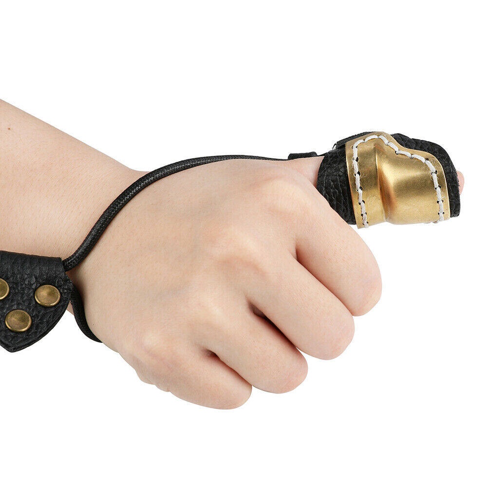 ทองแดง-thumb-ring-finger-guard-protector-gear-การยิงธนูแบบดั้งเดิม