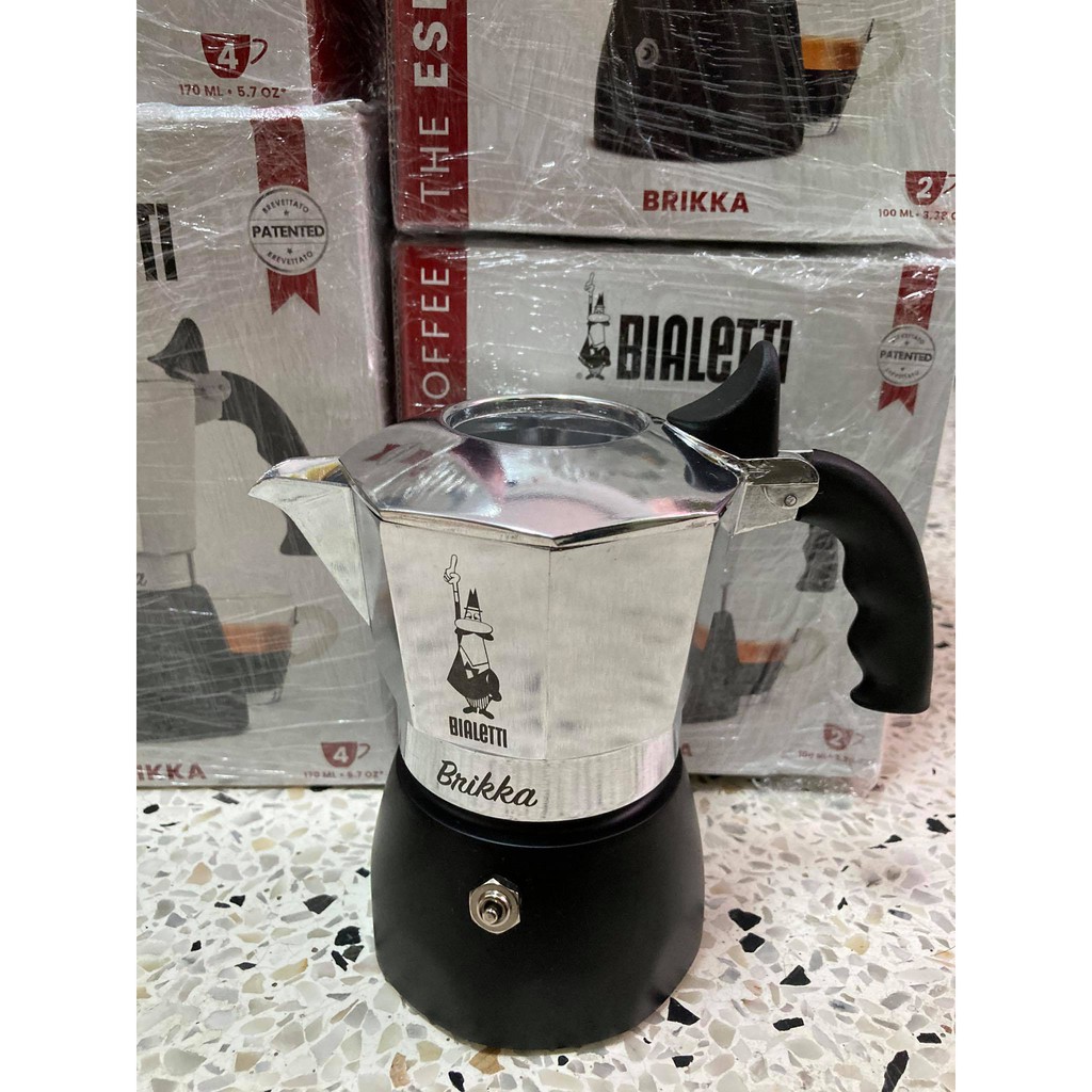 ราคาและรีวิวBrikka 2Cup หม้อต้มกาแฟ Bialetti Moka Pot รุ่น Brikka 4 Cup รุ่นปี 2021