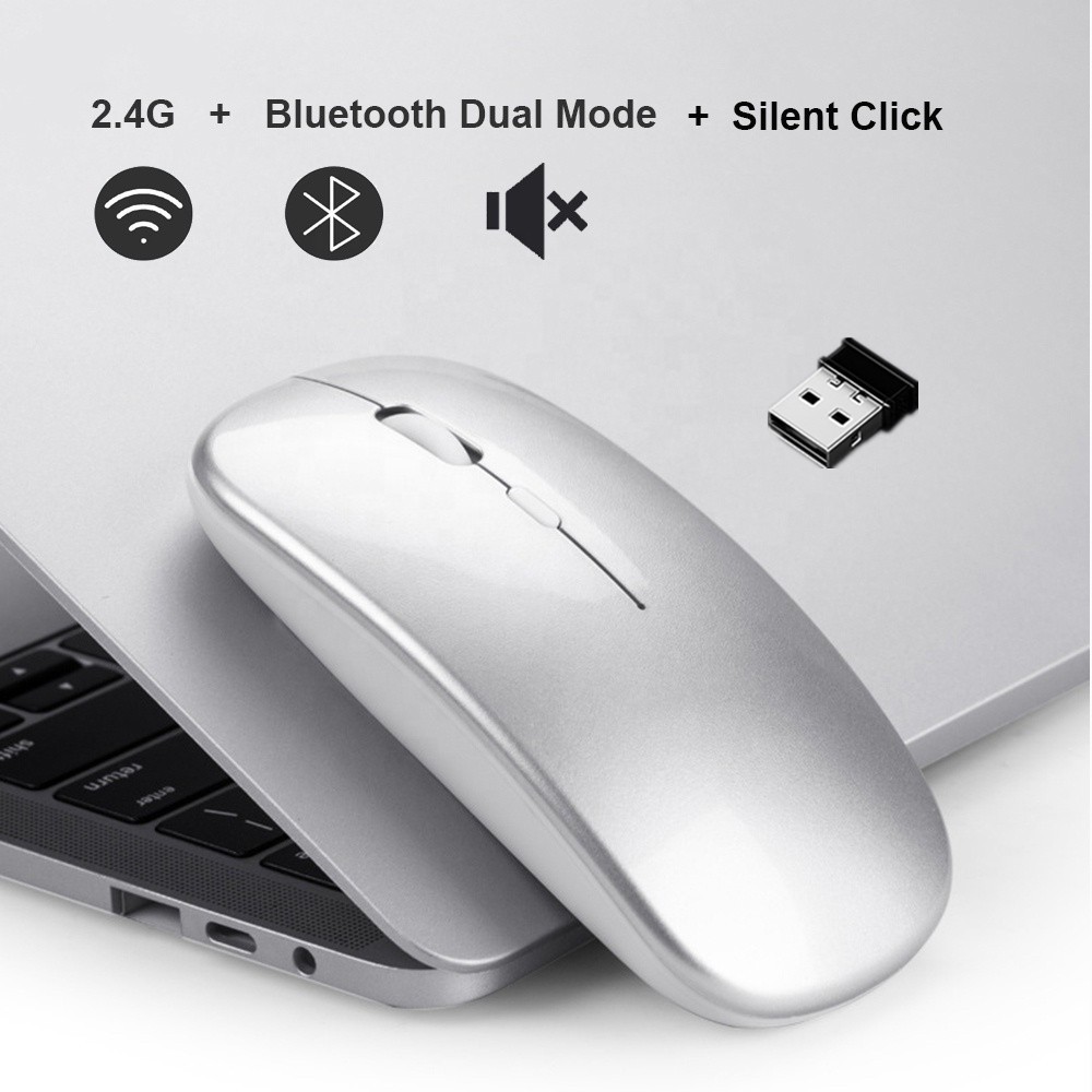 เมาส์ไร้สาย-เมาส์บลูทู-ธ-ไร้dual-model-wireless-mouse-2-4ghz-and-bluetooth-5-0-wireless-mouse