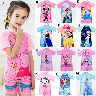 ชุดว่ายน้ําวันพีช แขนสั้น ลาย My little Pony สําหรับเด็กผู้หญิงชาวมุสลิม