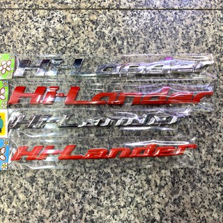 HI LANDER อักษร ISUZU D MAX  LOGO  CAB4 SPACECAB BADGE 3D STICKER CHORME โลโก้ อักษร 3M แดง เงิน RED