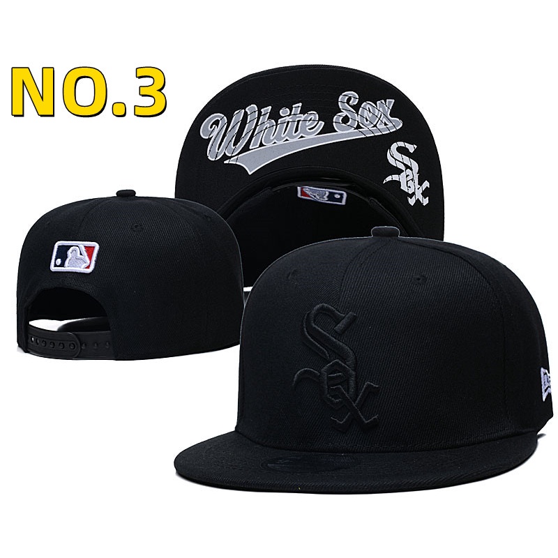 พร้อมส่ง-mlb-หมวกเบสบอล-ปีกแบน-ปรับขนาดได้-สีดํา-สไตล์ฮิปฮอป