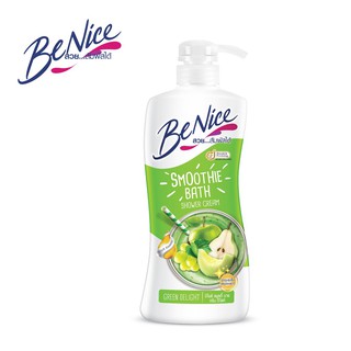 บีไนซ์ ครีมอาบน้ำสมูธตี้ บาธ กรีน ดีไลท์ ขวดปั๊ม 450 มล. BENICE SMOOTHIE BATH SHOWER CREAM GREEN DELIGHT 450 ML.