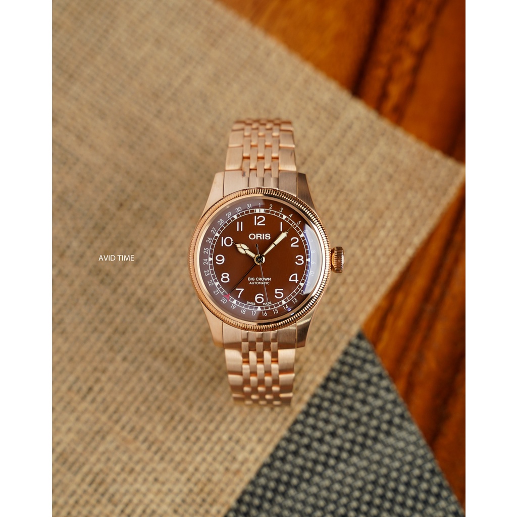 oris-big-crown-bronze-pointer-date-สีน้ำเงิน-สีน้ำตาล-สีเขียว-สีแดง-40mm-บรอนซ์-avid-time-โอริส-แท้