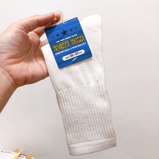 🇯🇵 Sport Socks ถุงเท้ากีฬาสีขาว Size 25-27 cm