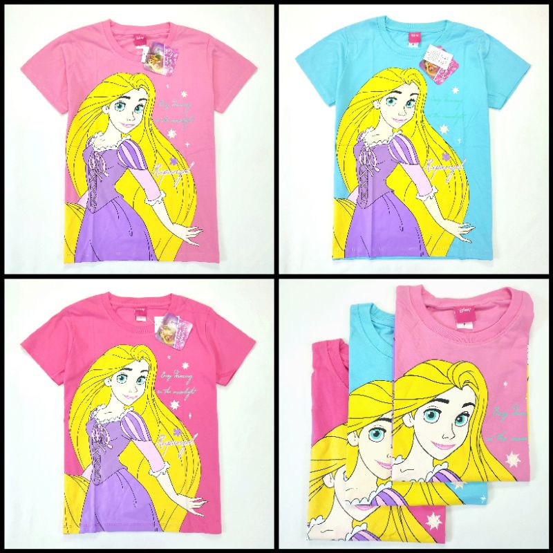 อก34นิ้ว-เสื้อยืดเด็ก-ราพันเซล-rapunzel-ลิขสิทธิ์จาก-disney-princess