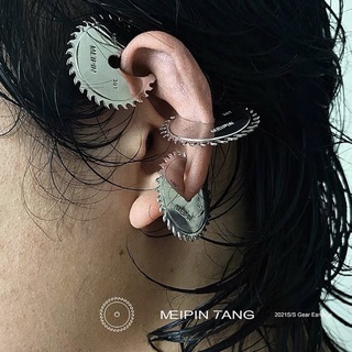 🔥Sale🔥ต่างหูโลหะรูปเกียร์ใบเลื่อยหนาม MEIPIN TANG Metal Gear Ear Clip พร้อมส่ง 1 ชิ้น