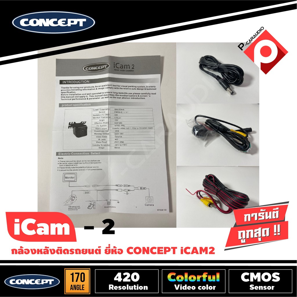 กล้องมองภาพถอยหลังติดรถยนต์-concept-icam-2-ชัดทั้งกลางวันและกลางคืน-ราคา-1450-บาท