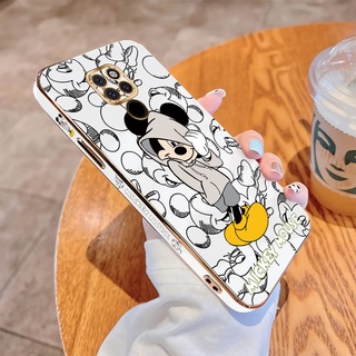 สําหรับ Huawei Mate 20 Pro Mate 20 X เคสโทรศัพท์ การ์ตูนมิกกี้เมาส์ ชุบนิ่ม