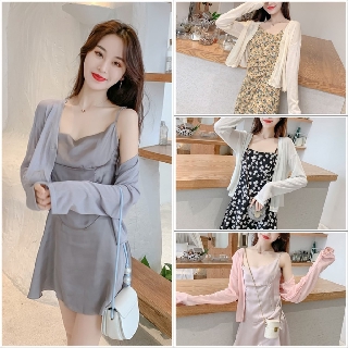 สินค้า 🔥Fashion1 ถูกที่สุด🔥 เสื้อคลุมไหมพรมบาง โทนสีอ่อน 4 สี