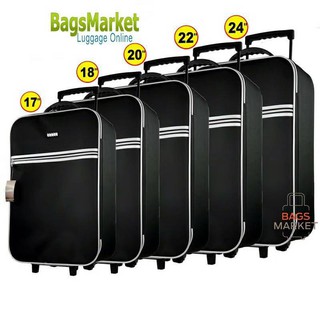 Bagsmarket กระเป๋าเดินทางล้อลาก Cando แบบหน้าเรียบ 2 ล้อ รุ่น F1177 (17-24 นิ้ว) Black