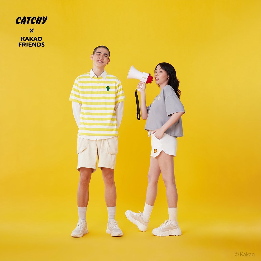 catchy-x-kakao-friends-เสื้อยืดปัก-con-ลิขสิทธิ์แท้-พร้อมส่งจากไทย-รอบอก-40-นิ้ว-amp-44-นิ้ว-ผ้า-cotton100-ผู้หญิง-ผู้ชาย