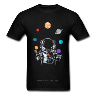 NEW Space Circus Tshirt Men Crazy T Shirt Astronaut Tops &amp; Tees Party T-shirts Black Short Sleeve Clothes Cartoon Summer