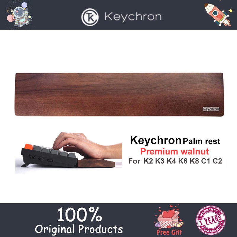 ภาพหน้าปกสินค้าKeychron ที่พักข้อมือไม้วอลนัท สําหรับ K2 K4 K6 K8 K10 Q1 Q2 K2P K3P K4P K6P K8P K10P จากร้าน kongjianzhan.th บน Shopee