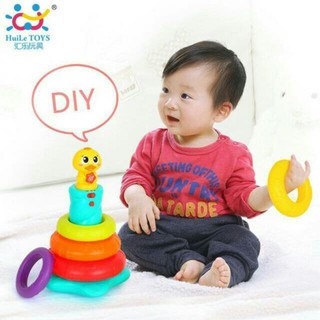 ของเล่นเสริมทักษะ ห่วงเรียงดนตรีคุณหนูน้อย Stacking Rainbow Duck#162