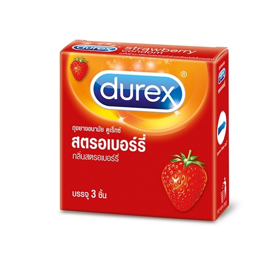 durex-ถุงยางอนามัยดูเร็กซ์-สตรอเบอร์รี่-3-ชิ้น