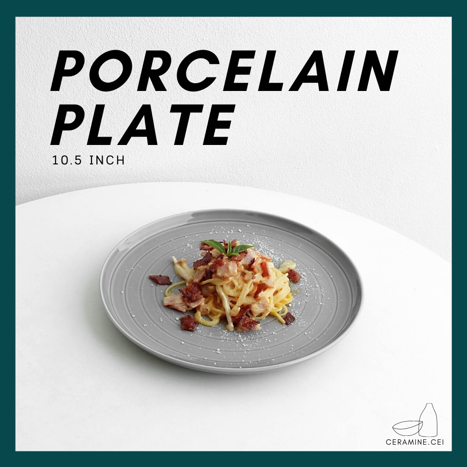 porcelain-plate-10-5-จานพอร์ซเลน-จานเซรามิค-จานสเต็ก-จานสปาเก็ตตี้-จานพาสต้า-จานเซรามิก-จานเข้าไมโครเวฟได้-พร้อมส่ง