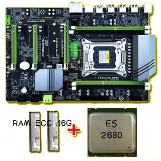 เช็ตมัดรวม Cpu Xeon E5-2680+RAM 16G 10600R (ไม่มีฮีตซิงค์) Set Mainboard x79T Cpu INTEL 2011 DDR3 สินค้าใหม่ ถูกกว่าซ...