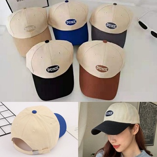สินค้า ❤พร้อมส่งใน 1 วัน❤ หมวกแก๊ปสีทูโทนสุดเท่ห์ ปัก DUNK(มี 5 สี)