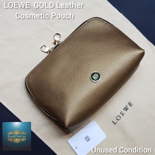 Sale ❤️ LOEWE GOLD Leather Cosmetic Pouch 