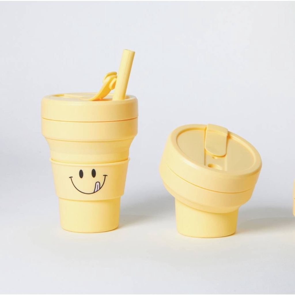 พร้อมส่ง-stojo-x-knotted-smile-tumbler-16oz-แก้วน้ำพับได้