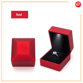 กล่องแหวนหมั้น มีไฟ LED เหมาะกับของขวัญวันวาเลนไทน์ วันครบรอบแต่งงาน