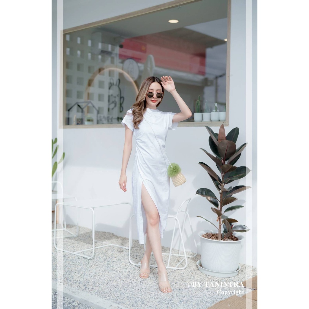 cony-dress-เดรสผ้ายืดทรงยาว-แต่งดีเทลผ่าข้าง-camille-official