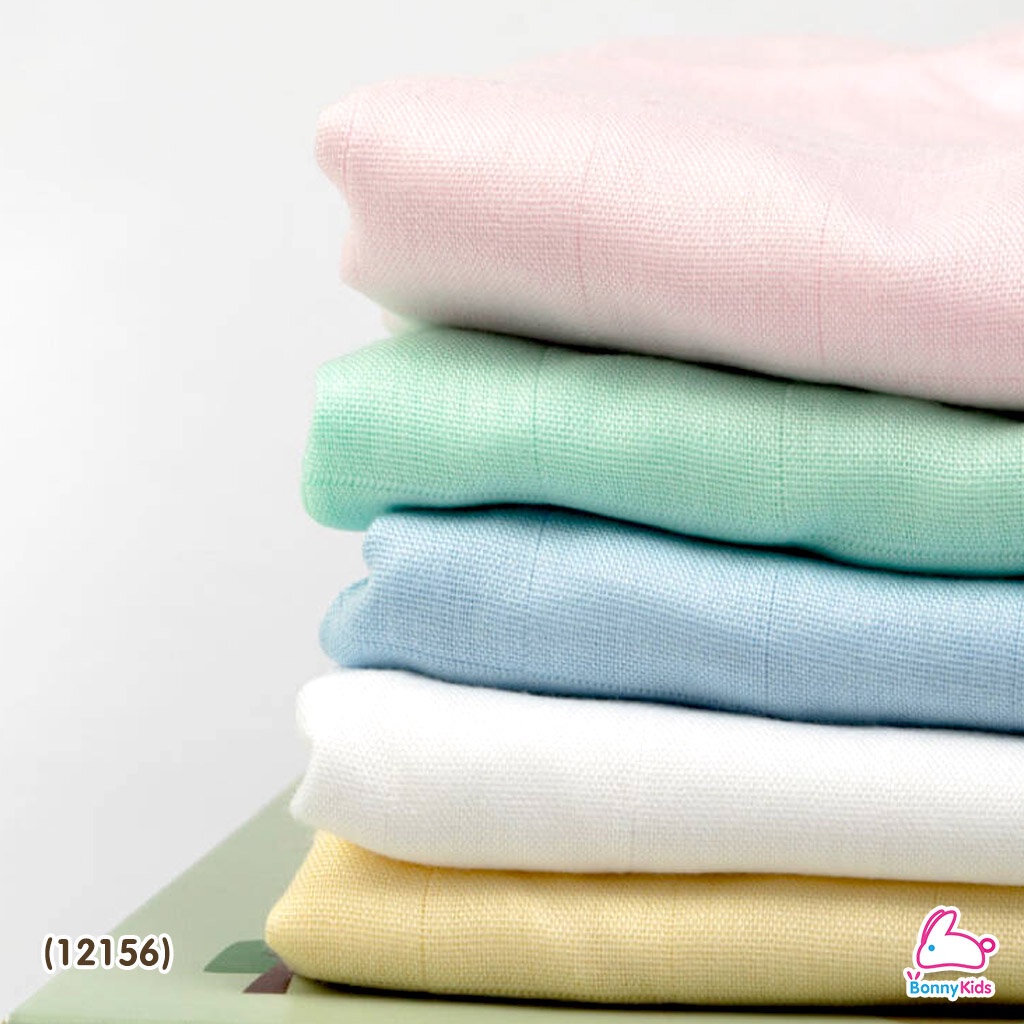 (12156) Little eden ผ้าเช็ดหน้าใยไผ่ ขนาด 12*12 นิ้ว (แพ็ค 6 ผืน ...