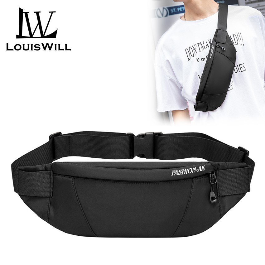 LouisWill Men s Waist Bag Men Waterproof Waist Bag Shopee Thailand