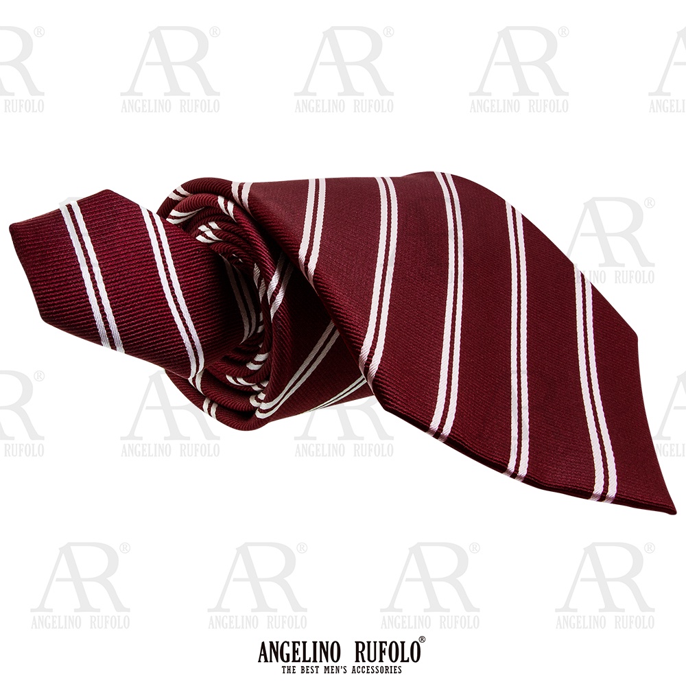 angelino-rufolo-necktie-ntn1750-ทาง-เนคไทผ้าไหมทออิตาลี่คุณภาพเยี่ยม-ดีไซน์-stripes-สีน้ำเงิน-น้ำตาล-ขาว-แดง-ดำ-ม่ว