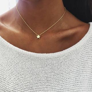 2020 New Fashion Short Link Chain Necklace &amp; Pendant Gold Silver Color Star Chokers Necklace for Women Bohemian Jewelry Gifts